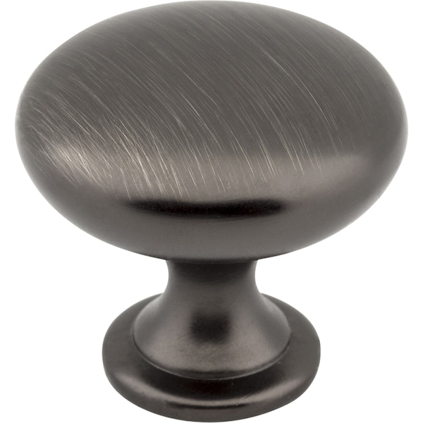 Elements 1-3/16" Diameter Brushed Pewter Madison Cabinet Mushroom Knob 3910-BNBDL - main